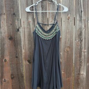American Eagle Outfitters Gray Dress with Beaded Detail size Medium